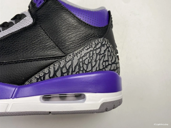 3 Retro Air 050 Purple Court Jordan Black CT8532 0710